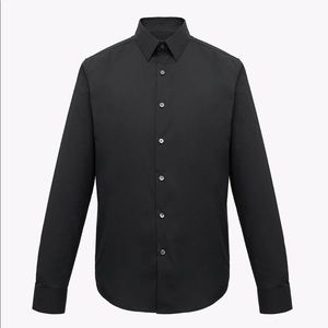 Men’s Theory Black Tailored Button Down Shirt Med